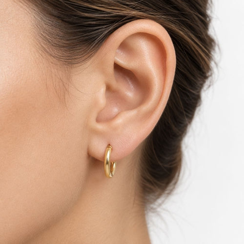 Boucles d'oreilles Créoles vintage en or 14k 58 Facettes 11232