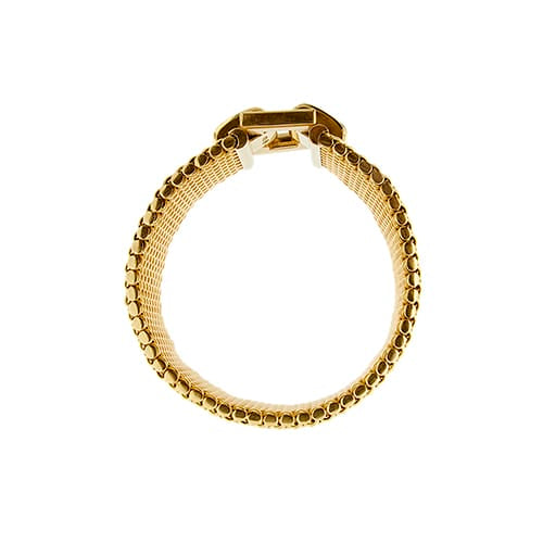 Bracelet Bracelet manchette vintage en or jaune 18 ct, maille milanaise 58 Facettes 37623