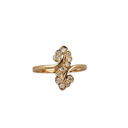 Bague 59 Bague en or rose 14k et diamants 58 Facettes 2609009