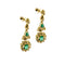 Boucles d'oreilles Boucles d'oreilles pendantes fleur en or jaune 18 ct, émeraudes et diamants 58 Facettes 37119