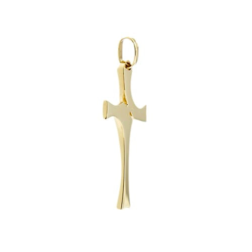 Pendentif Gianni-Carita - Pendentif croix moderne en or jaune 18 ct 58 Facettes 37872
