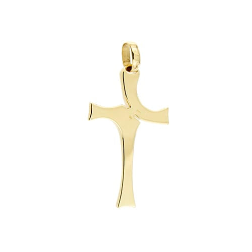 Pendentif Gianni-Carita - Pendentif croix moderne en or jaune 18 ct 58 Facettes 37872