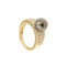 Bague Bague - Perle de Tahiti et diamants en or jaune 18 ct 58 Facettes 38116