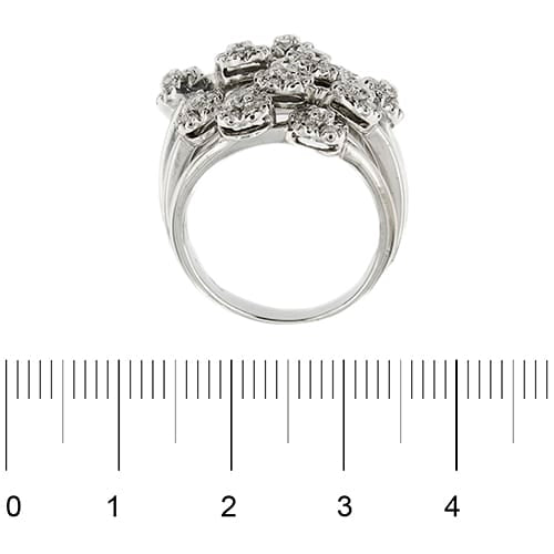 Bague Bague bouquet - Bague en or blanc 18 ct et diamants 58 Facettes 37546