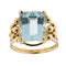 Bague 57 Bague vintage en or rose 18 ct avec aigue-marine 6,50 ct 58 Facettes 28613