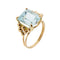 Bague 57 Bague vintage en or rose 18 ct avec aigue-marine 6,50 ct 58 Facettes 28613