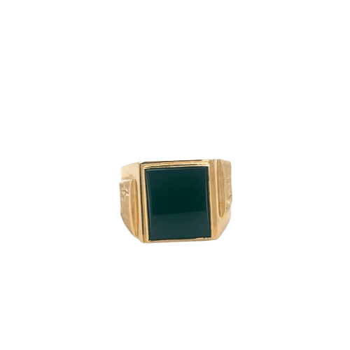 Bague 63 Bague chevalière en or jaune 18k 58 Facettes