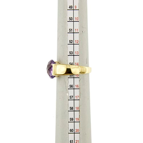 Bague 55 Bague bandeau en or jaune 18 ct avec améthyste 2,50 ct 58 Facettes 28153