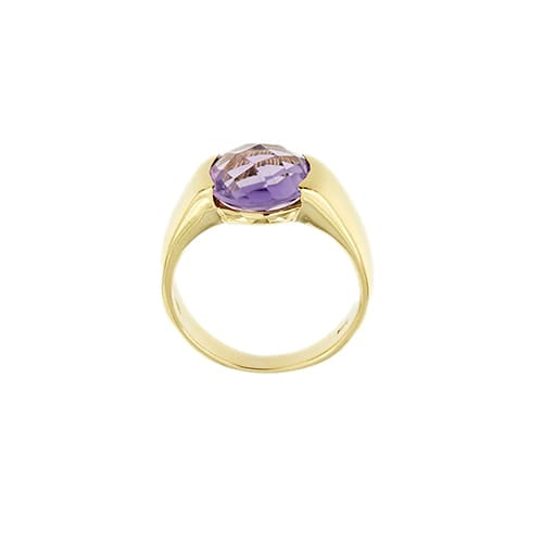 Bague 55 Bague bandeau en or jaune 18 ct avec améthyste 2,50 ct 58 Facettes 28153