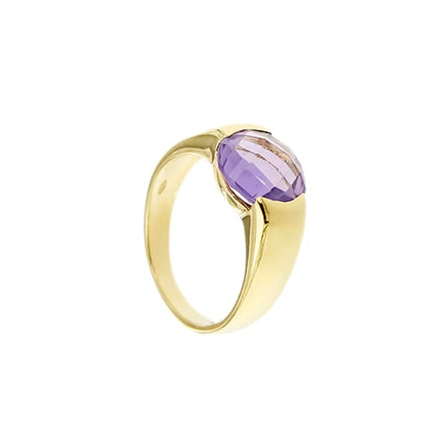 Bague 55 Bague bandeau en or jaune 18 ct avec améthyste 2,50 ct 58 Facettes 28153