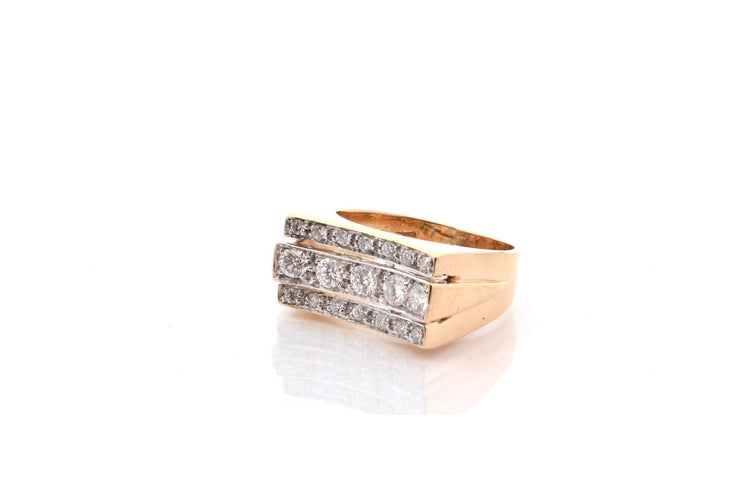 Bague 53 Bague vintage en or 18 carats et platine sertie de diamants 58 Facettes 27490dv