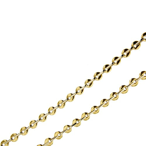 Collier Sauro - Collier en or jaune et or blanc 18 ct, 63 cm 58 Facettes 24774