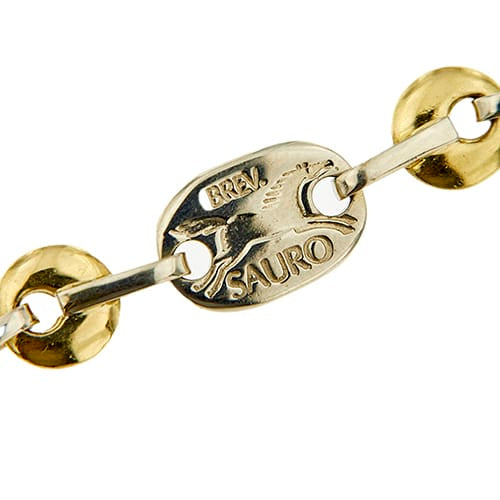 Collier Sauro - Collier en or jaune et or blanc 18 ct, 63 cm 58 Facettes 24774