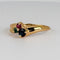 Ring 52 Ring i 18k gult guld, rubin, smaragd og blå safir 58 Facettes 2609006