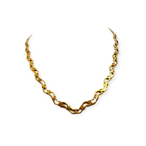 Collar Collar en eslabón geométrico de oro amarillo 750 58 Facettes 330102559