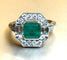 Bague 49 Bague en or 18k et platine avec saphir de Ceylan et diamants 58 Facettes 27487