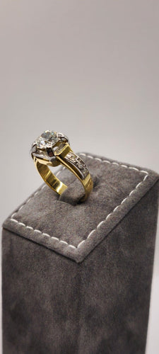 Bague 54 Bague en or jaune 18 carats (750/1000) et platine, diamant d'environ 1,40 ct 58 Facettes Valuor Modèle-012