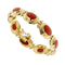Bracelet Bracelet en or jaune 18 ct avec 9 coraux rouges cabochon 58 Facettes 39982