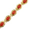 Bracelet Bracelet en or jaune 18 ct avec 9 coraux rouges cabochon 58 Facettes 39982