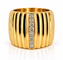 Bague 55 Bague rétro jonc en or jaune 18 carats et diamants naturels 58 Facettes 91091
