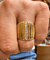 Bague 55 Bague rétro jonc en or jaune 18 carats et diamants naturels 58 Facettes 91091
