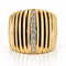 Bague 55 Bague rétro jonc en or jaune 18 carats et diamants naturels 58 Facettes 91091