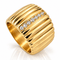 Bague 55 Bague rétro jonc en or jaune 18 carats et diamants naturels 58 Facettes 91091