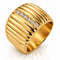 Bague 55 Bague rétro jonc en or jaune 18 carats et diamants naturels 58 Facettes 91091