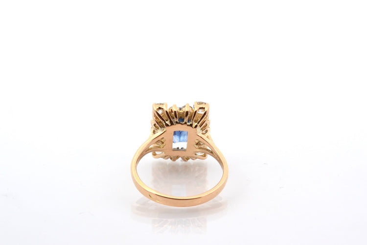 Bague 52 Bague saphir de Ceylan et diamants en or 18k 58 Facettes 26682-27487