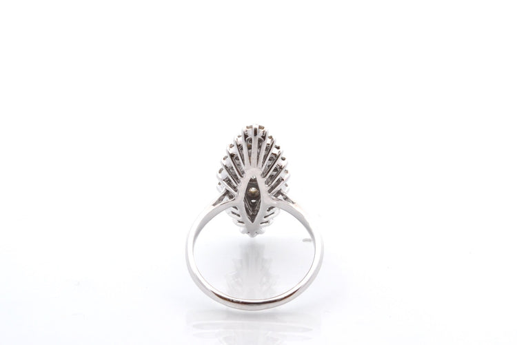 Bague 55 Bague marquise vintage en or blanc 18 carats et diamants 58 Facettes 27531