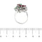 Bague 59 Bague - Rubis, émeraudes et diamants en or blanc 14 ct 58 Facettes 37784