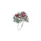 Bague 59 Bague - Rubis, émeraudes et diamants en or blanc 14 ct 58 Facettes 37784