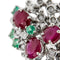 Bague 59 Bague - Rubis, émeraudes et diamants en or blanc 14 ct 58 Facettes 37784