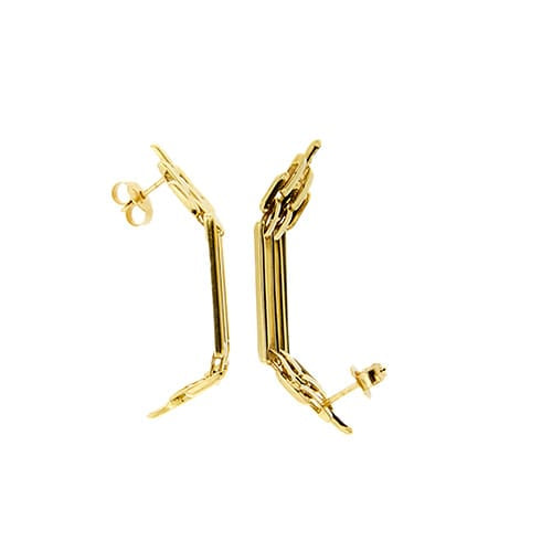Boucles d'oreilles Boucles d’oreilles pendantes maille panthère en or jaune 18 ct 58 Facettes 28676