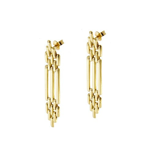 Boucles d'oreilles Boucles d’oreilles pendantes maille panthère en or jaune 18 ct 58 Facettes 28676
