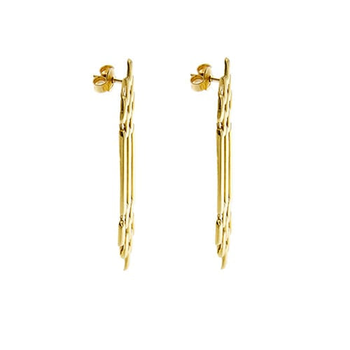 Boucles d'oreilles Boucles d’oreilles pendantes maille panthère en or jaune 18 ct 58 Facettes 28676
