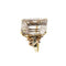 Bague 54 Bague cocktail en or jaune, rose et blanc 18 ct avec morganite et diamants 58 Facettes 37785