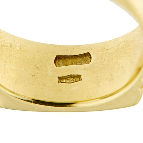 Bague Bague chevalière homme rectangulaire en or jaune 18 ct 58 Facettes 29999