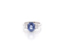 Bague 53 Bague en platine au saphir non chauffé 4,22 ct et diamants 58 Facettes 27221-27420-27619