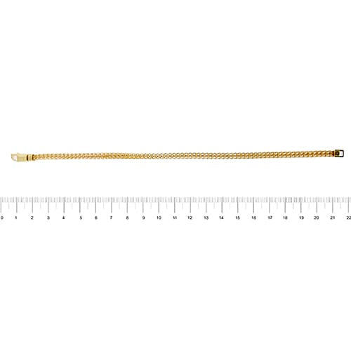 Bracelet Unoaerre - Bracelet maille queue de renard en or jaune 18 ct 58 Facettes 38032