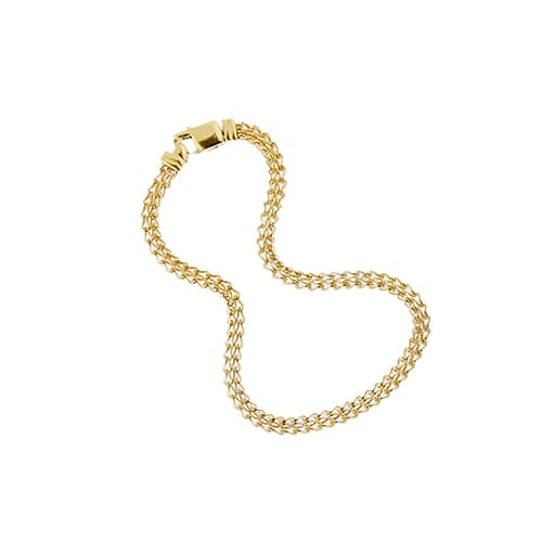 Bracelet Unoaerre - Bracelet maille queue de renard en or jaune 18 ct 58 Facettes 38032