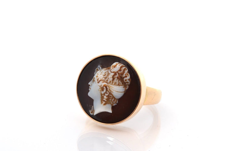 Bague 58.5 Bague vintage camée en or 18k 58 Facettes 27623