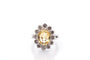 Bague 50.5 Bague saphir jaune de Ceylan 4,68 ct et diamants en or jaune 18k 58 Facettes 27550-27181