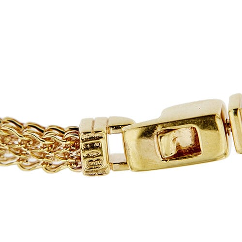Bracelet Unoaerre - Bracelet maille queue de renard en or rose 18 kt 58 Facettes 37966