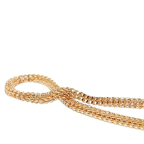 Bracelet Unoaerre - Bracelet maille queue de renard en or rose 18 kt 58 Facettes 37966