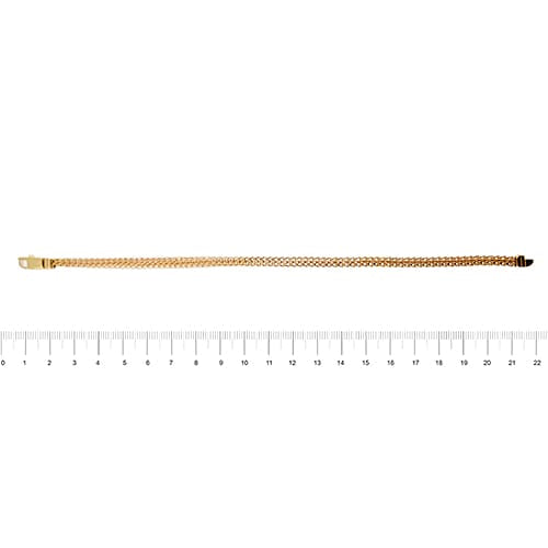 Bracelet Unoaerre - Bracelet maille queue de renard en or rose 18 kt 58 Facettes 37966