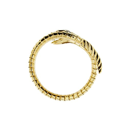 Bracelet Bracelet serpent rigide en or jaune 18 ct et diamants 58 Facettes 39752