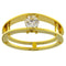 Bague Solitario - Bague en or jaune avec diamant 0,52 ct certifié HRD 58 Facettes G3762