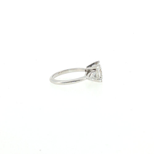 Bague 54 Bague solitaire en or blanc avec diamant taille princesse 3,00 ct 58 Facettes 2.18680