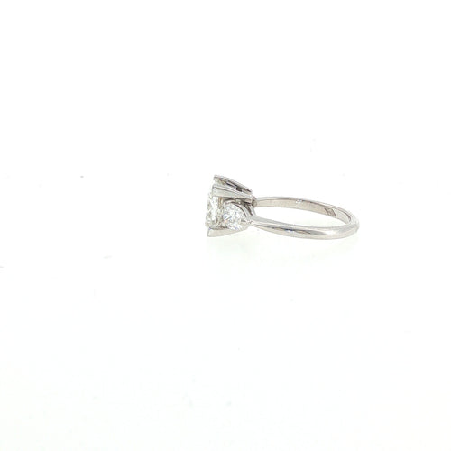 Bague 54 Bague solitaire en or blanc avec diamant taille princesse 3,00 ct 58 Facettes 2.18680